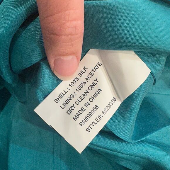 Shoshanna‎ Women's Nahla Dress Size 0 Turquoise Blue Silk Strapless Cocktail NEW - Picture 6 of 10